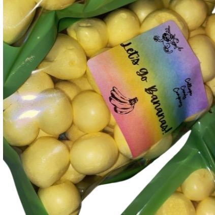 Banana Freeze Dried Premium Salt Water Taffy - Intense Banana Flavor Snack - Candy