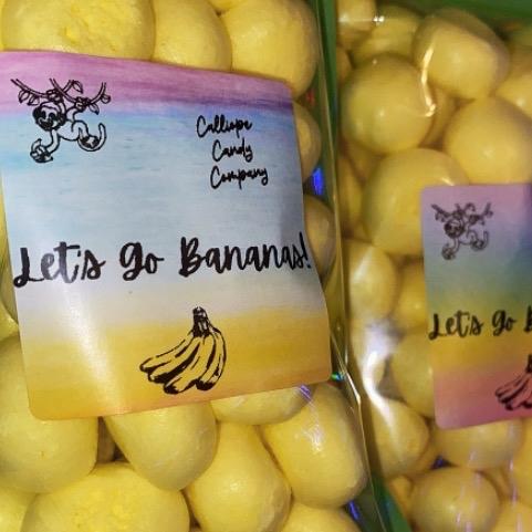 Banana Freeze Dried Premium Salt Water Taffy - Intense Banana Flavor Snack - Candy
