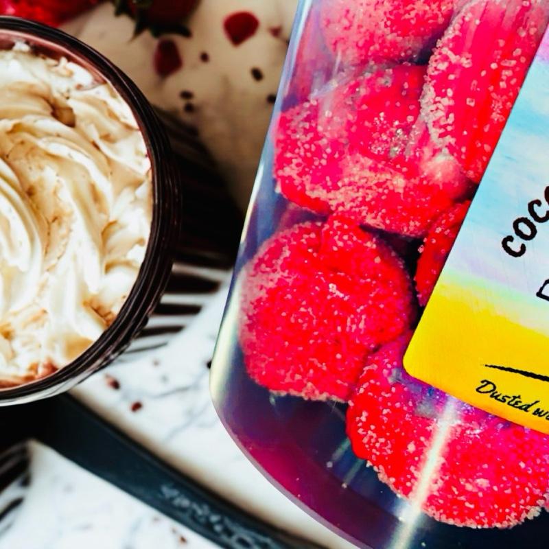Cocoa Strawberries & Cream RED Tub