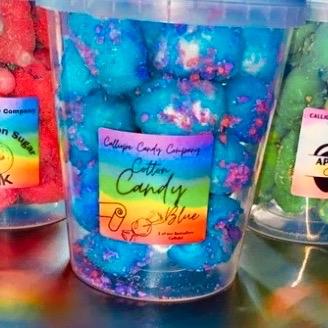 Cotton Candy Blue, Apple Pie Green and Watermelon Sugar Pink, Cocoa StrawBerries & Cream Red