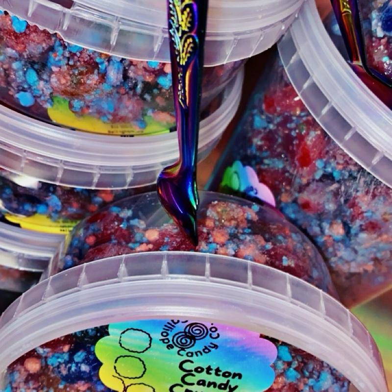 Cotton Candy Crunch Crushes, 6oz and 10.5oz available, Option available with Tongs!