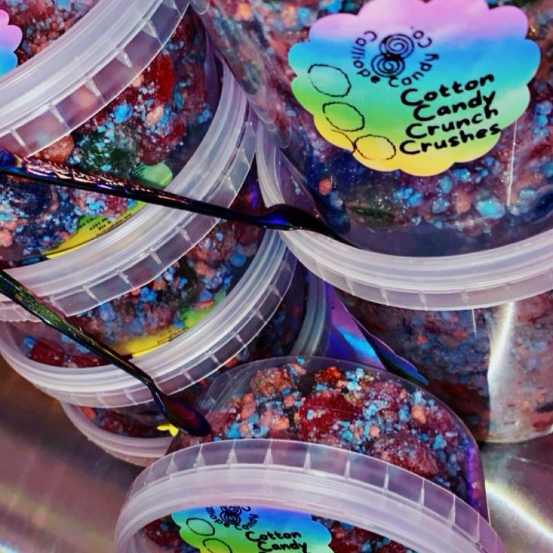Cotton Candy Crunch Crushes, 6oz and 10.5oz available, Option available with Tongs!