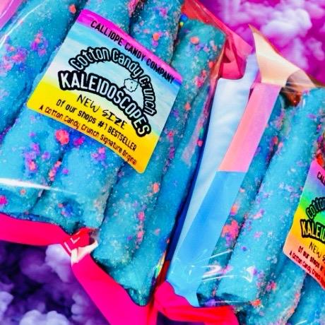 Cotton Candy Crunch Edition Kaleidoscopes-Blue Raspberry Fruit Rollups with Cotton Candy Crunch Varieties