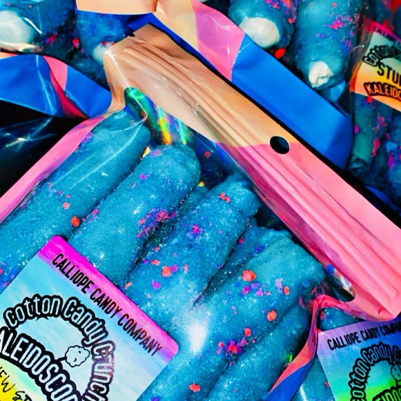 Cotton Candy Crunch Edition Kaleidoscopes-Blue Raspberry Fruit Rollups with Cotton Candy Crunch Varieties