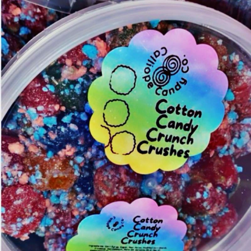 Cotton Candy Crunch Crushes, 6oz and 10.5oz available, Option available with Tongs!