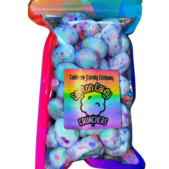 Cotton Candy Crunchers, Freeze Dried Cotton Candy Salt Water Taffy