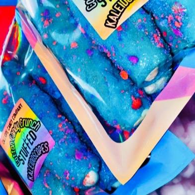 Cotton Candy Crunch Edition Kaleidoscopes-Blue Raspberry Fruit Rollups with Cotton Candy Crunch Varieties