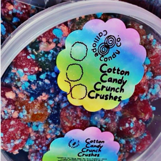 Cotton Candy Crunch Crushes, 6oz and 10.5oz available, Option available with Tongs!